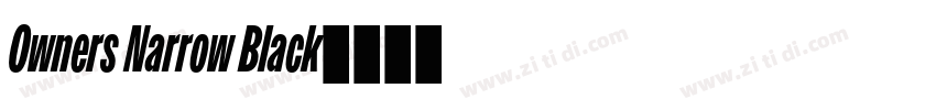Owners Narrow Black字体转换